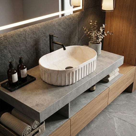 Umywalka Nablatowa GEORGIA Beżowy