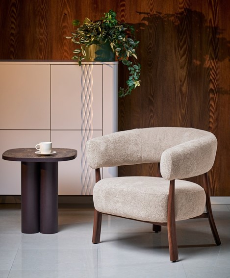 Fotel Wypoczynkowy UDON Cappuccino/Orzechowy