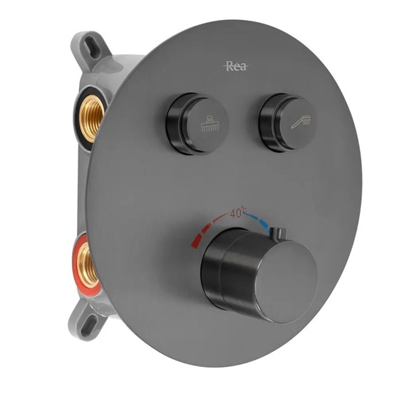 Zestaw Natryskowy Podtynkowy z Termostatem LUNGO Tytan