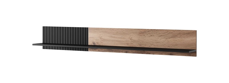 Półka Wisząca Random P-2 20x180x25 Dąb Wotan/Czarny