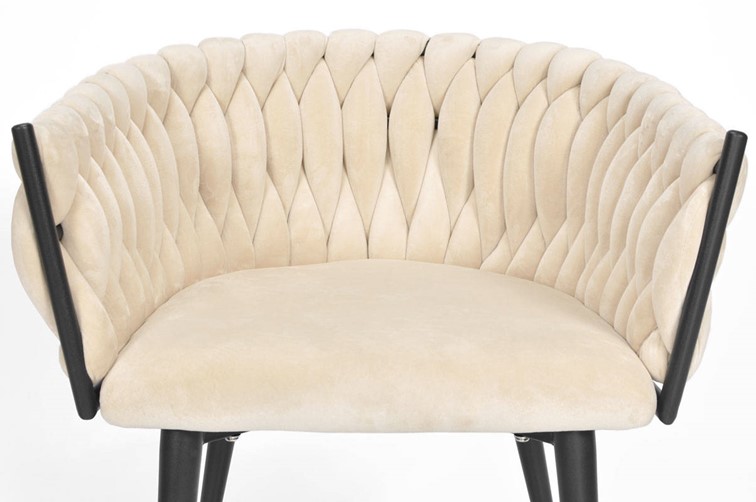 Krzesło ROSA Czarny/Beżowy