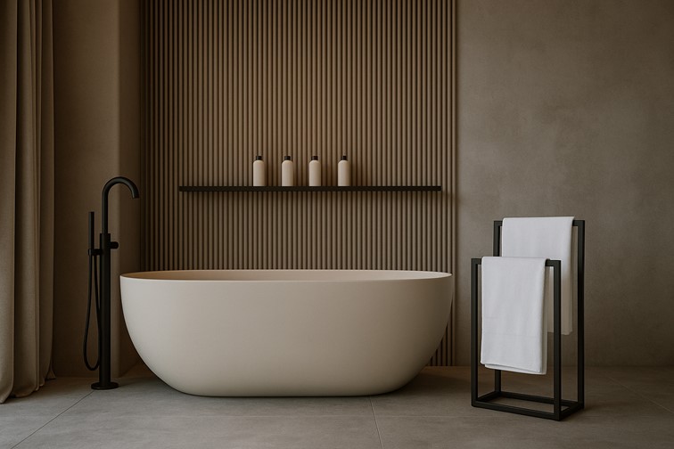 Wieszak Łazienkowy KAJA HOME KS-61 TOWEL II Czarny