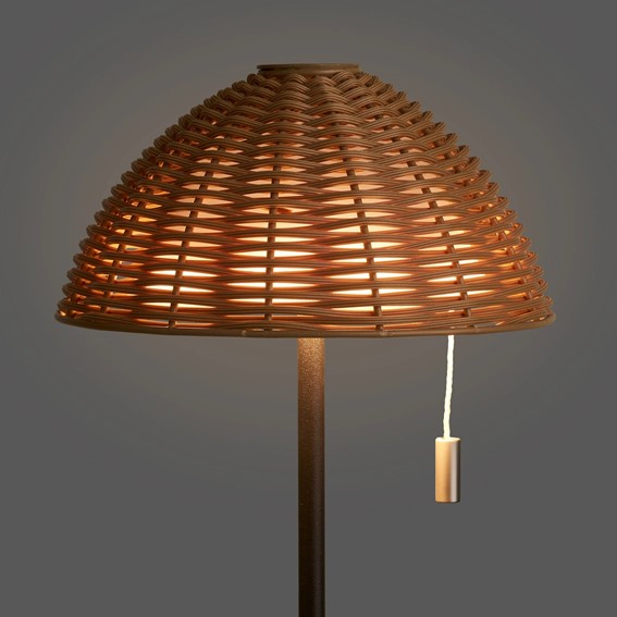 Lampka Nocna WIGAN Naturalny/Czarny