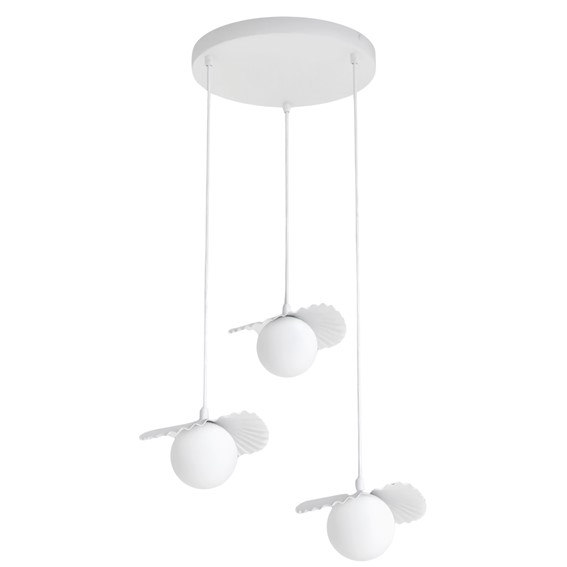 Lampa Wisząca FLORA 3PREM Biały/Opal