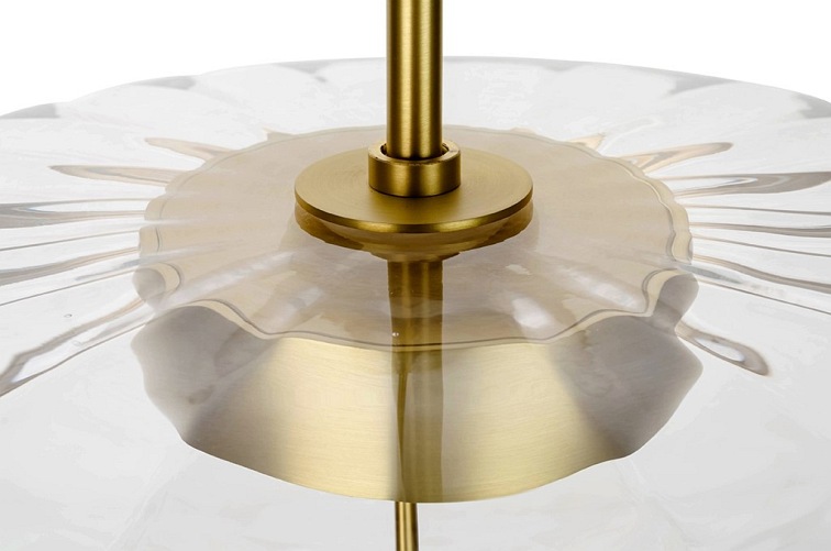 Lampa wisząca CHAPLIN 360 mosiądz - LED, szkł