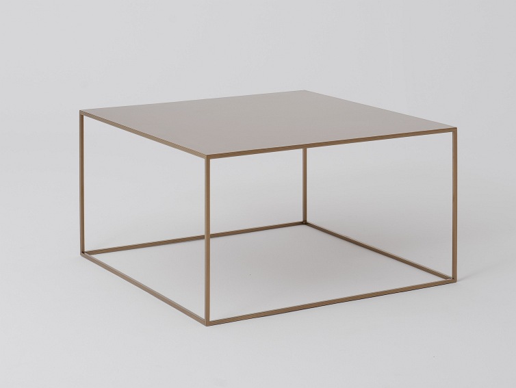Stół Kawowy Tensio Metal 80x80 Złoty