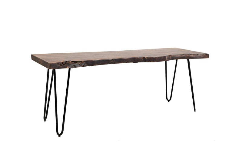 Ławka AV1781-48KD Avola 41x122x46 Czarny/Orzech