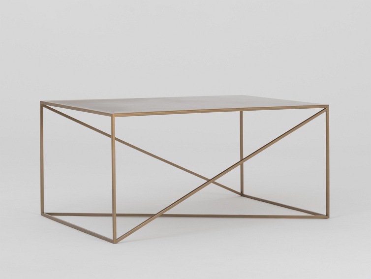 Stół Kawowy Memo Metal 100x60 Złoty