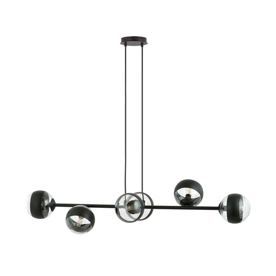 Lampa Wisząca ROSSI 6 STRIPE Czarny