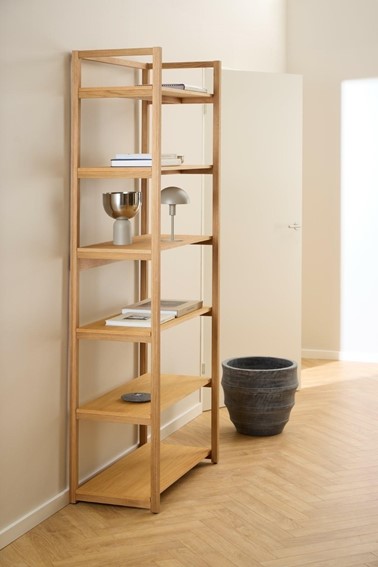 Regał LUDZA 6 Półek Dąb Naturalny