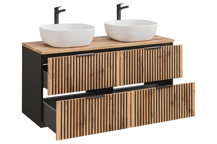 Zestaw Mebli Łazienkowych XIL B UN.6252 120cm Czarny/Wotan