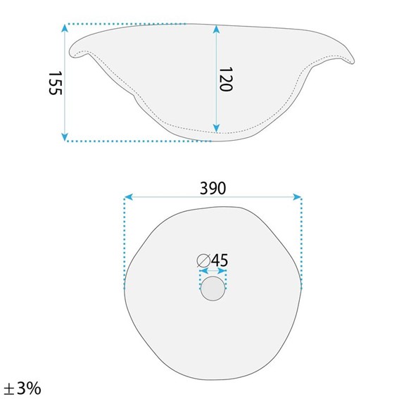 Umywalka Nablatowa HM-35B Beżowy