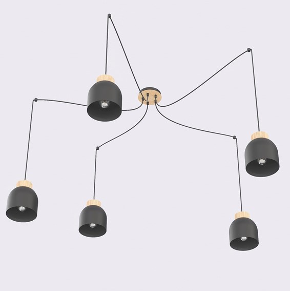 Lampa Wisząca KRU 5 Czarny