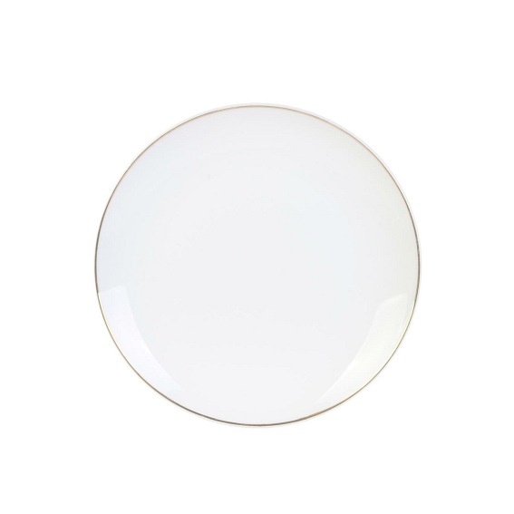 Talerz PEARL GOLD 20cm biały