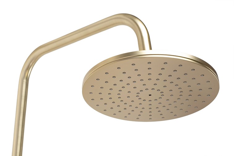 Zestaw Natryskowy PAROT z Termostatem Złoty Szczotkowany