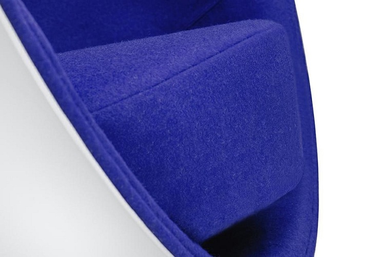 Fotel BALL Biało Niebieski