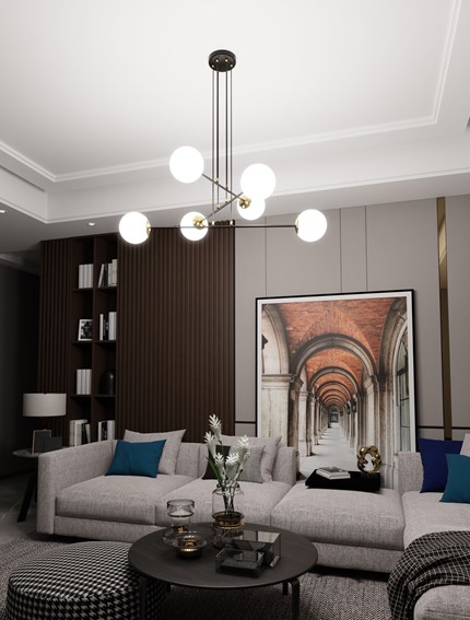 Lampa Wisząca OGNIS 6 Czarny