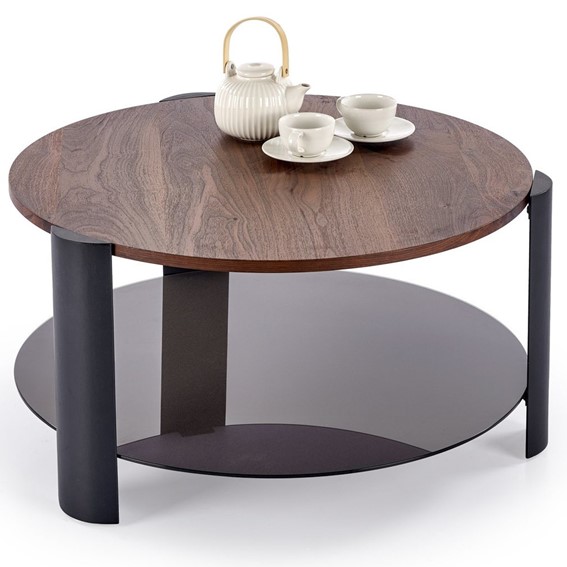 Ława LIRA fi80 Orzechowy/Czarny