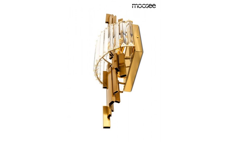 Lampa Ścienna TOWERS Złoty/Transparentny