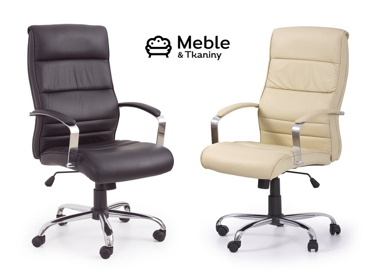 Fotel Gabinetowy TEKSAS Czarny Skóra