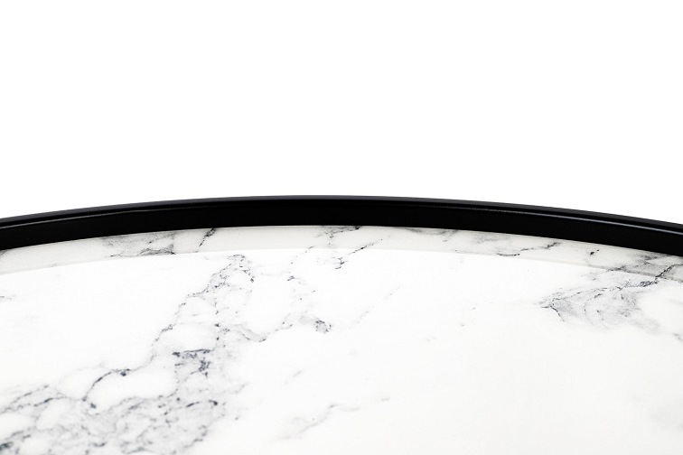 Stolik Padrino 59x59x50 Biały/Czarny