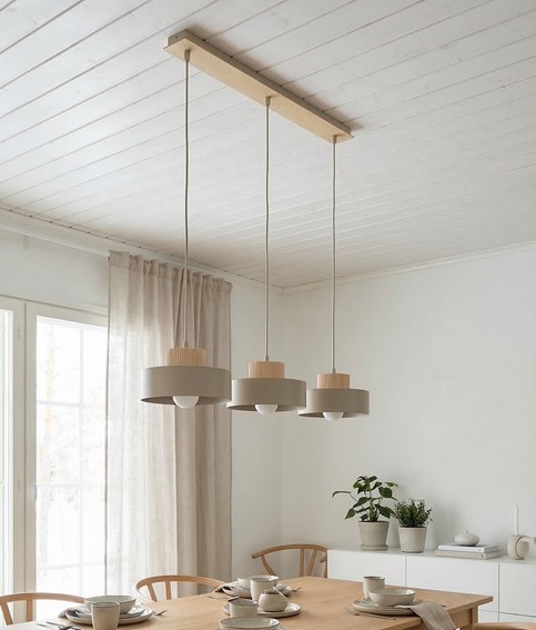 Lampa Wisząca KIVI 3 Beżowy