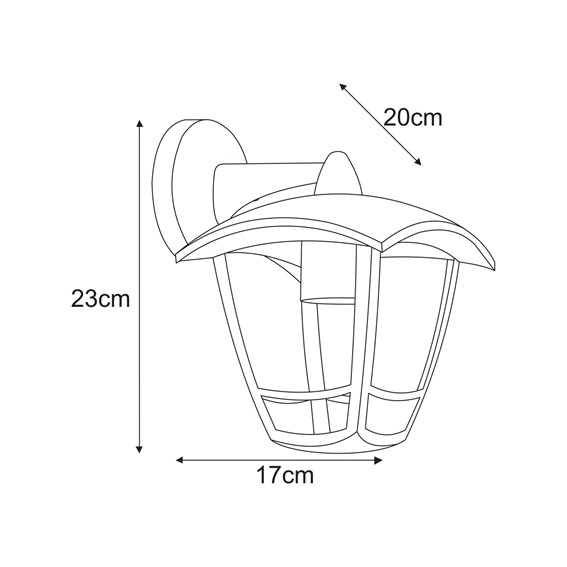 Kinkiet Zewnętrzny NAPOLI K-8201 Czarny