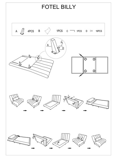 Fotel BILLY Velvet Buk/Niebieski TAP.188