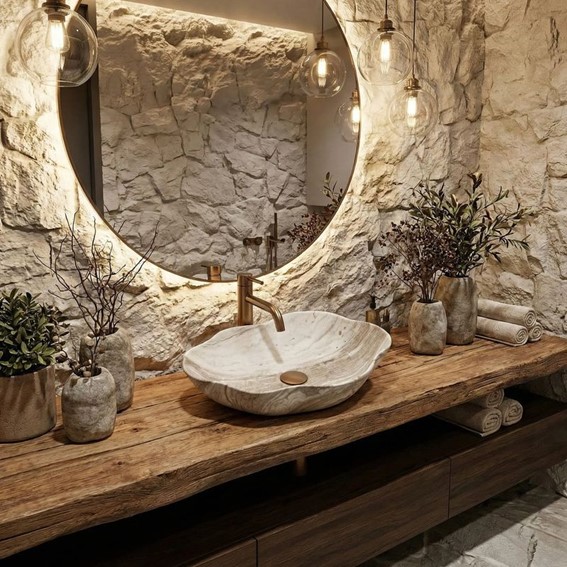 Umywalka Nablatowa PEARL SATURN Beżowy