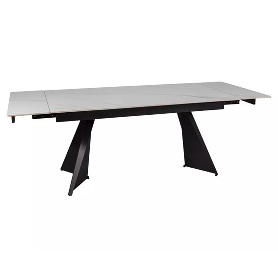 Stół Rozkładany LACONI (160-240)x90 Biały/Czarny Mat