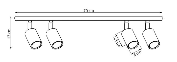 Lampa Sufitowa FLASH 4 Beżowy