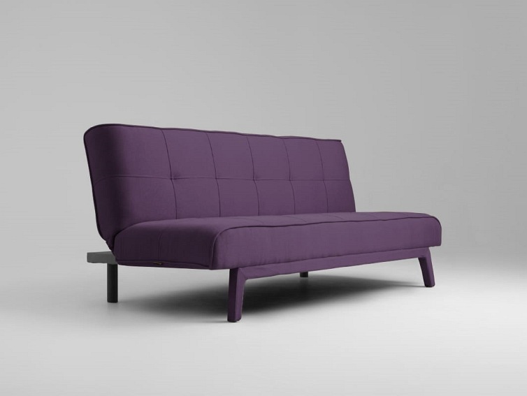 Sofa Rozkładana 2 os. Modes 178x90x78 Śliwkowy/Czarny