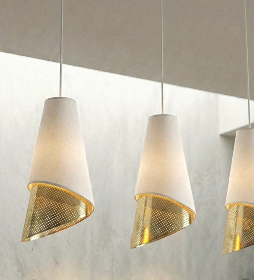 Lampa Wisząca MODA 3 Biały/Złoty