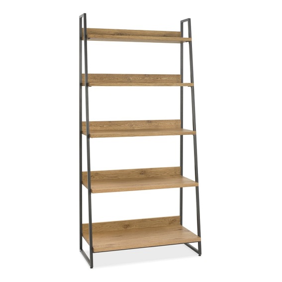 Regał Indus IN29-5 133x39cm Dąb/Czarny