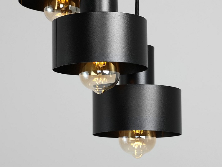 Lampa Wisząca Fay Koło 3 33x15x80 Czarny