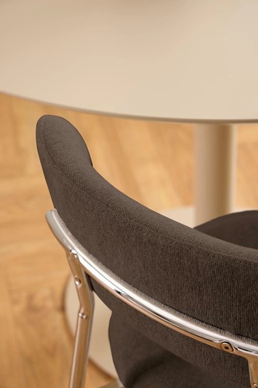 Krzesło LYRIC Brązowy/Chrom