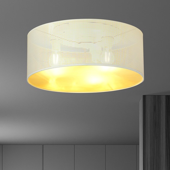 Lampa Wisząca ASTON 3 Biały/Złoty