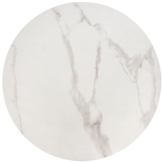 Zestaw 2 Ław OSARIO Biały/Biały Marmur