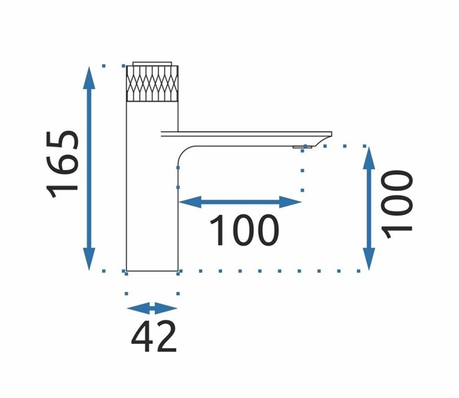 Bateria Umywalkowa Niska STORM Czarny/Złoty
