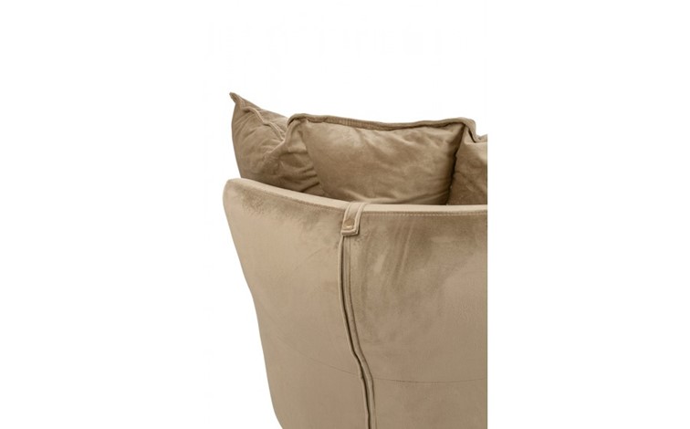 Fotel Bujany SWING VELVET Jasny Brąz