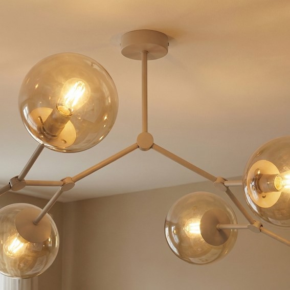 Lampa Sufitowa SPACE 4 Beżowy/Miodowy