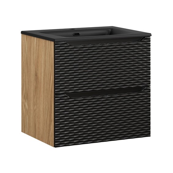 Zestaw Meblowy SKY 60cm Czarny Mat/Dąb Olejowany