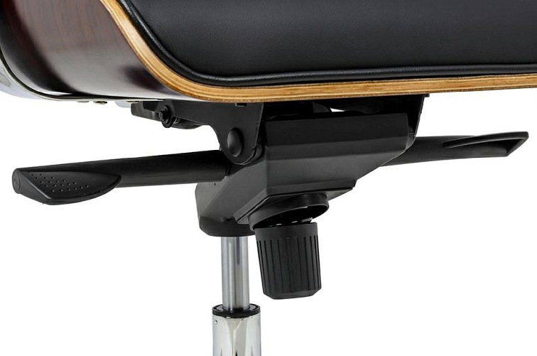 Fotel biurowy LOUNGE BUSINESS Czarny Skóra Naturalna Sklejka Rózana