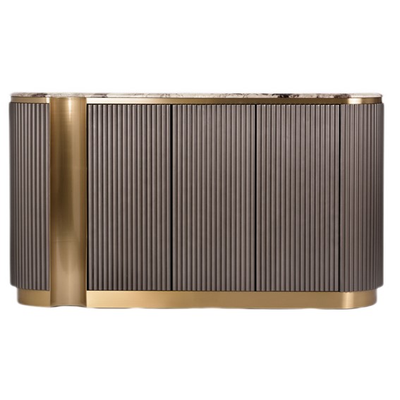 Komoda STILIG ST917 Grafitowy/Złoty