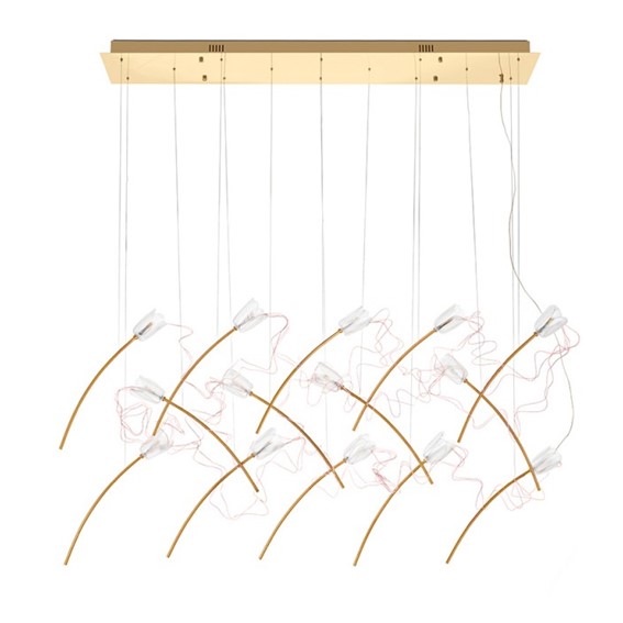 Lampa Wisząca TULIPPE 14 LINE Złoty