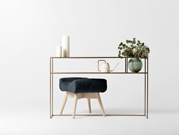 Konsola SENSO FLOWER METAL P 120x25 Złoty