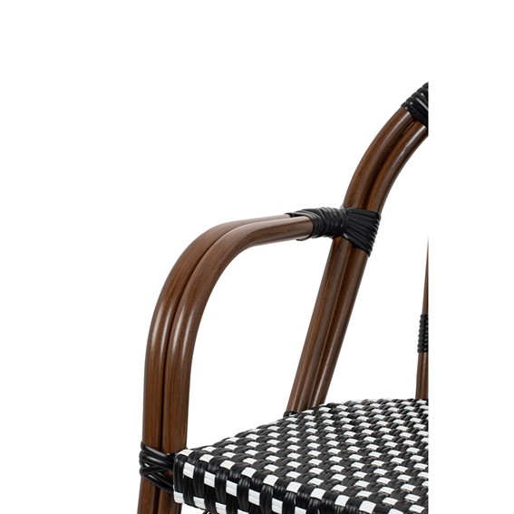 Krzesło CAFE PARIS ARM Brązowy/Czarny/Biały
