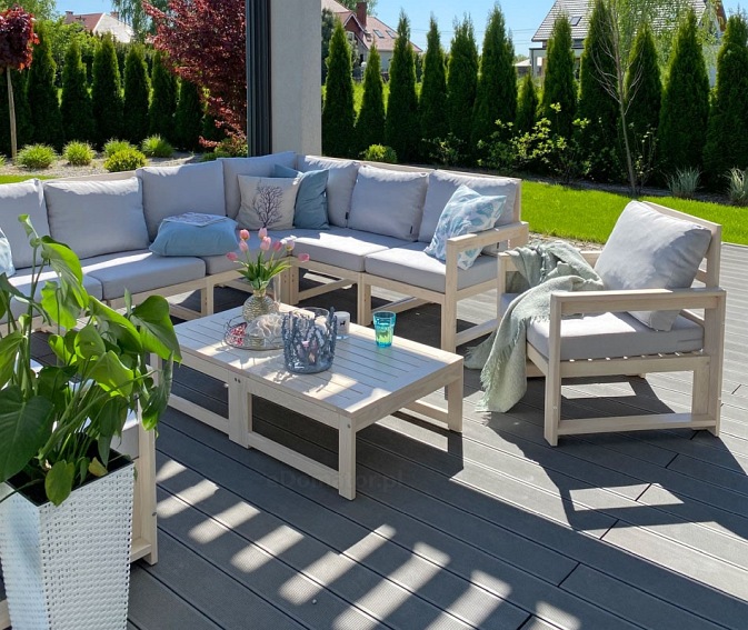 Stolik Ogrodowy MALTA Ciemny Brąz