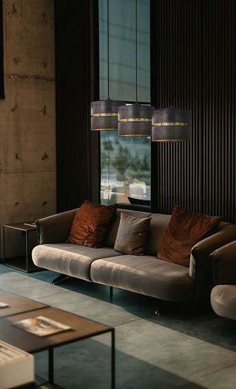 Lampa Wisząca ZIMBO K-5220 Czarny/Złoty