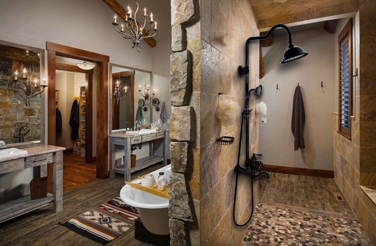 Zestaw Natryskowy RETRO Czarny Przecierany